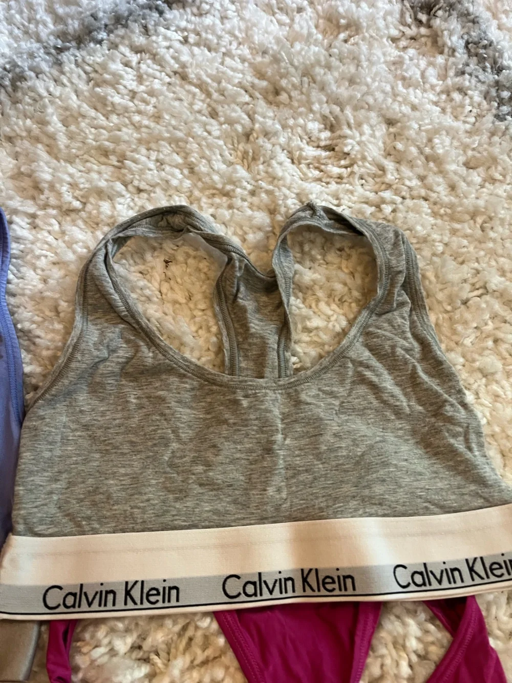 Calvin Klein Racerback Bralette Set in Black, Lavender, Pink, Gray